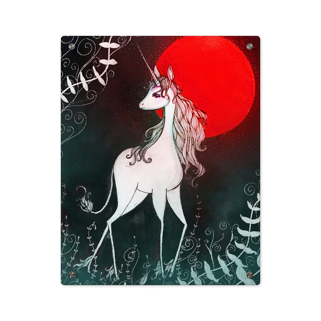 The Last Unicorn Red Moon Acrylic Wall Art Panel · Acrylic Print