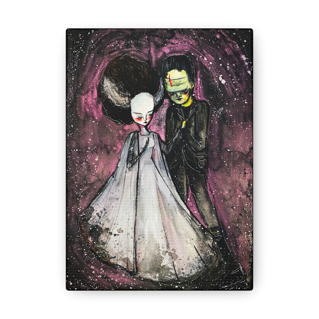 The Monster and His Bride · Canvas Print