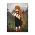 Little Arabella Miller and her Caterpillar · Canvas Print