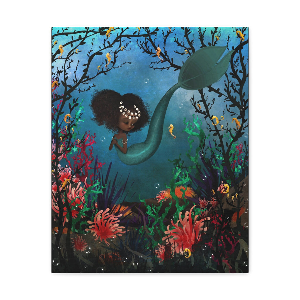 Teal Mermaid · Canvas Print