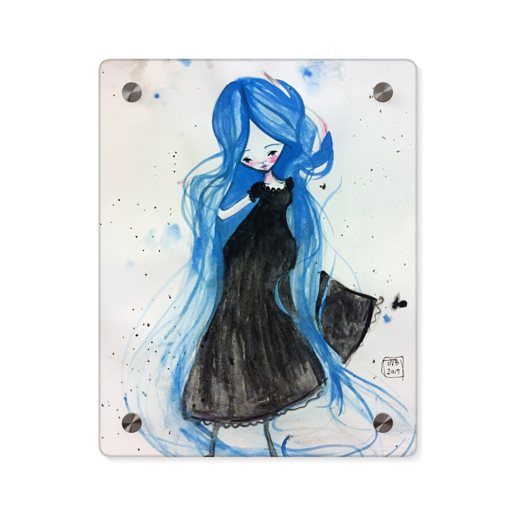 Rapunzel in Blue Acrylic Wall Art Panel · Acrylic Print