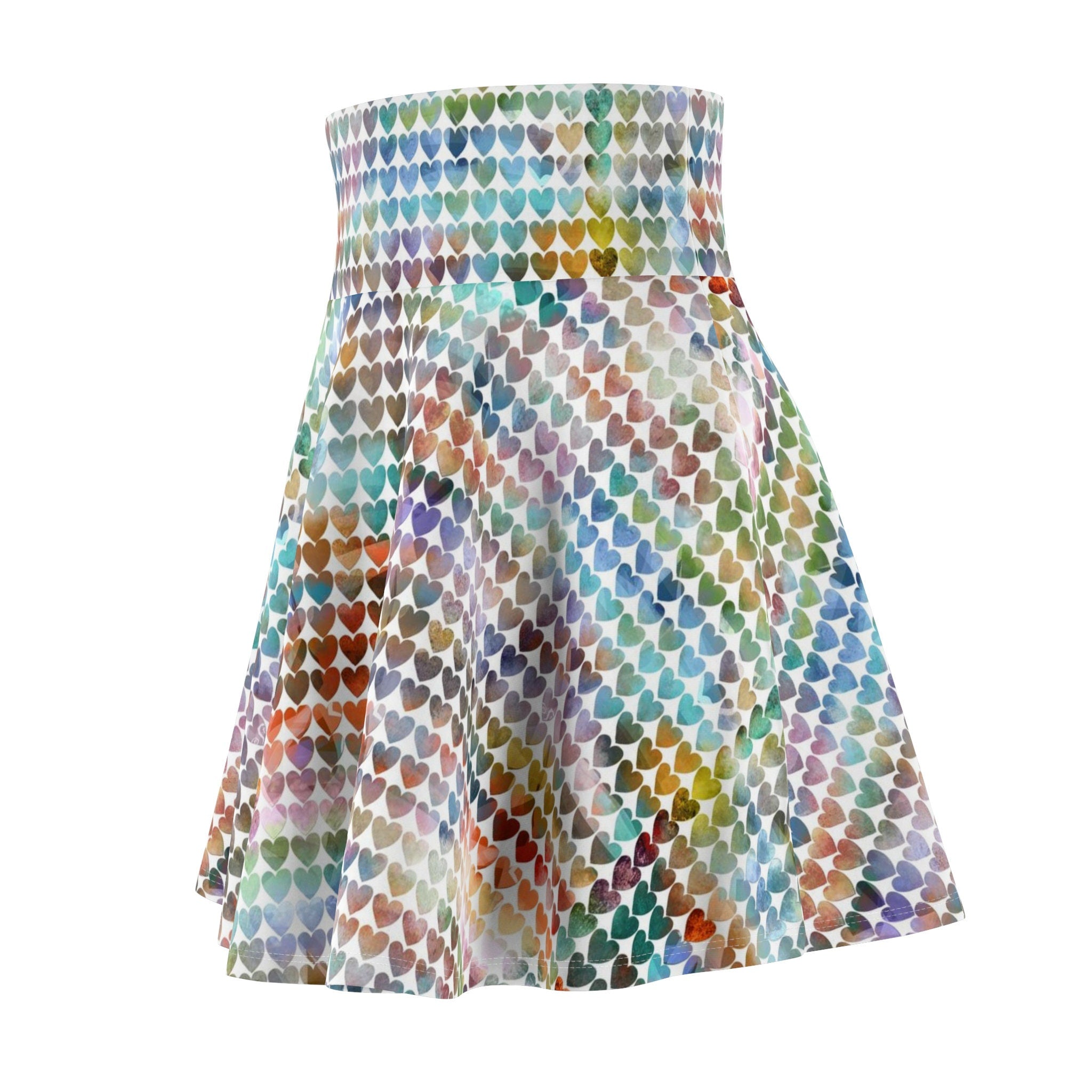 Rainbow Hearts Women's Skater Skirt · Apparel