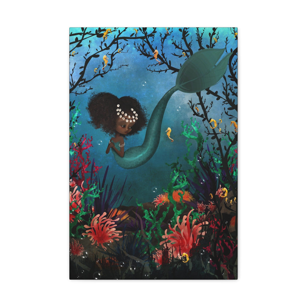 Teal Mermaid · Canvas Print
