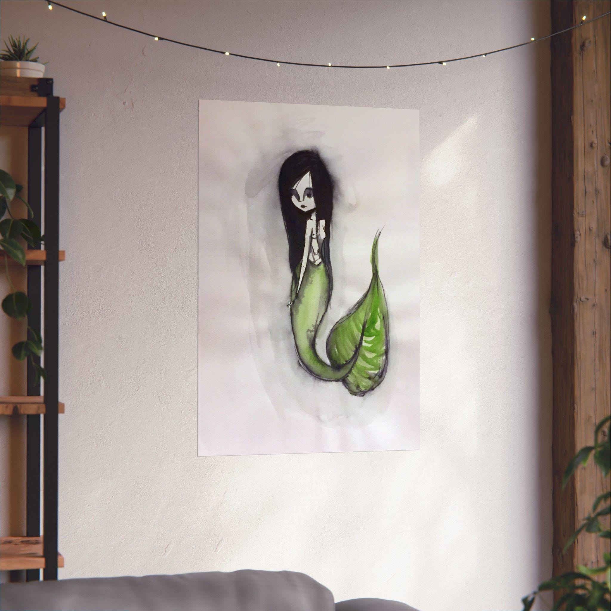 Green Mermaid · Poster Print