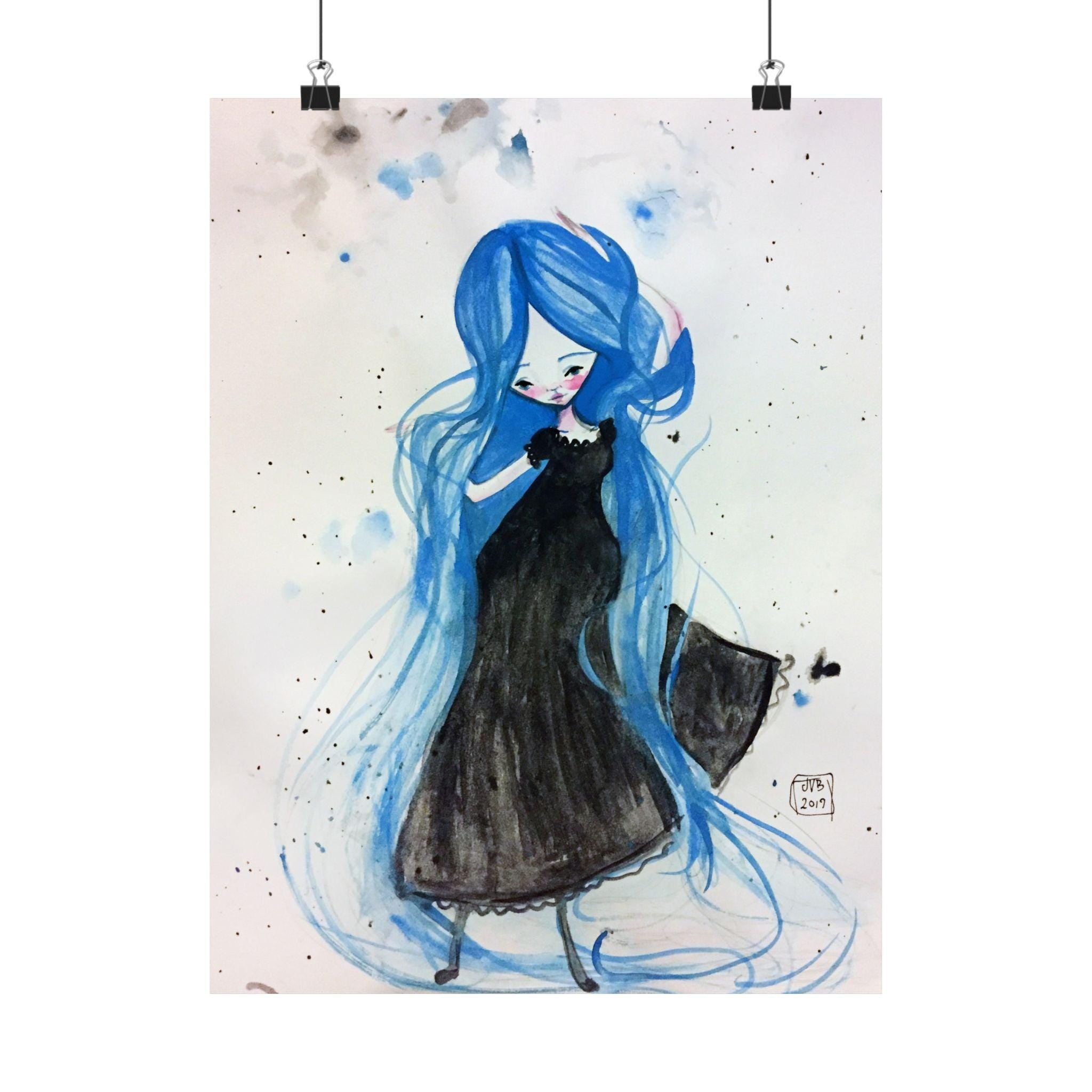 Rapunzel in Blue · Poster Print