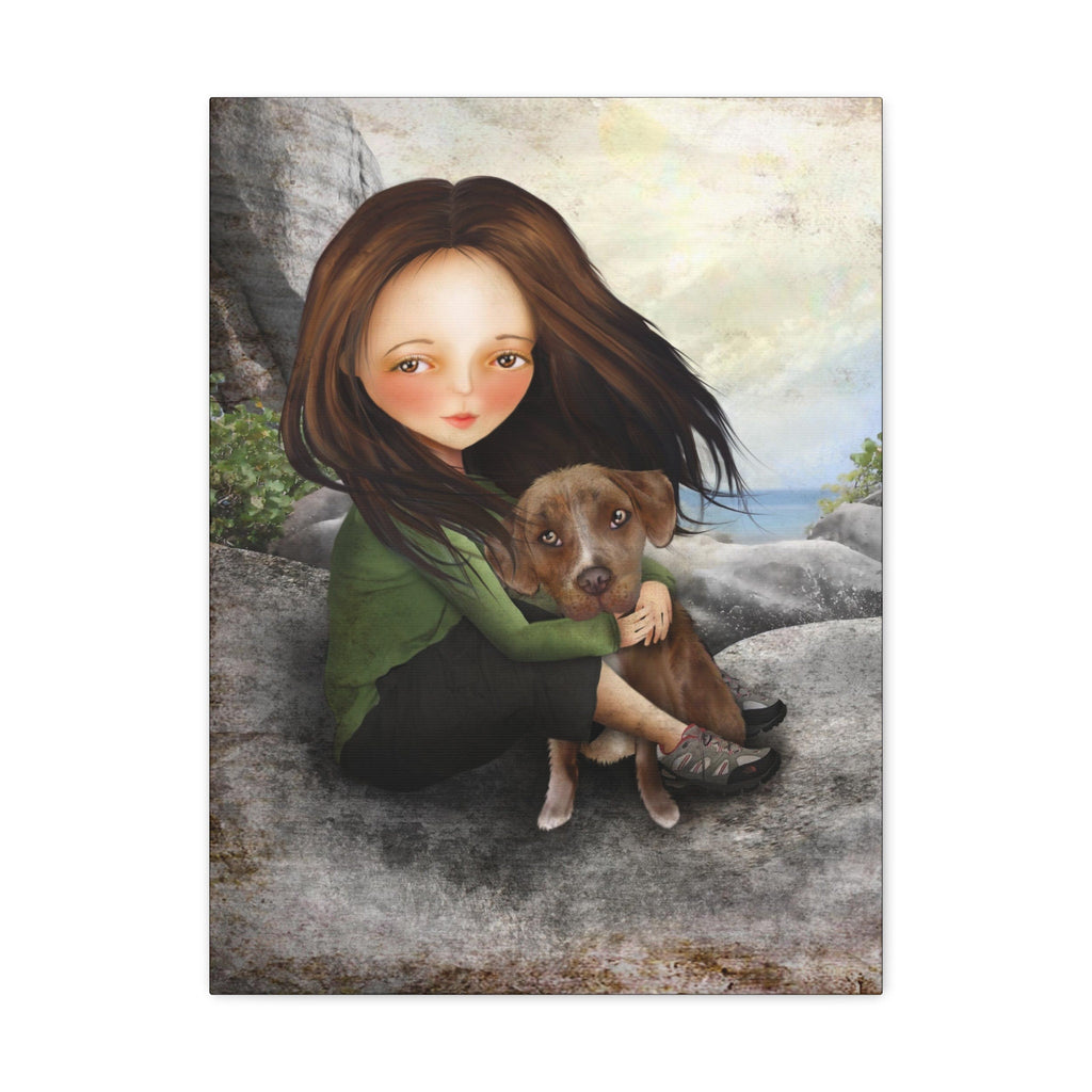Keli and Olive · Canvas Print