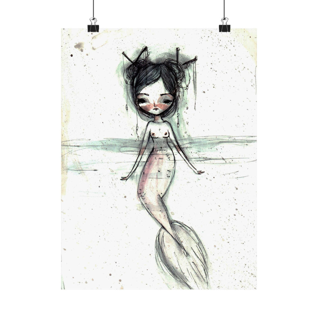 Watercolor Mermaid II · Poster Print