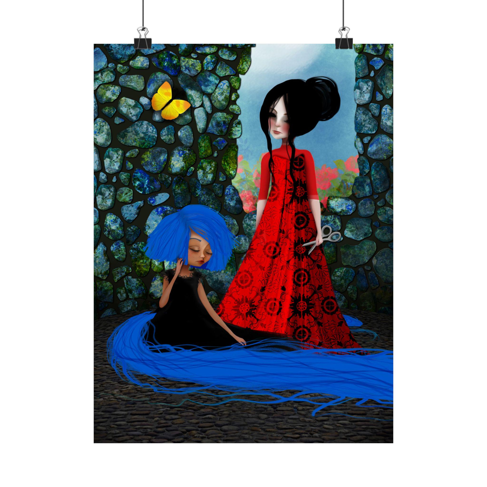 Rapunzel and the Witch · Poster Print