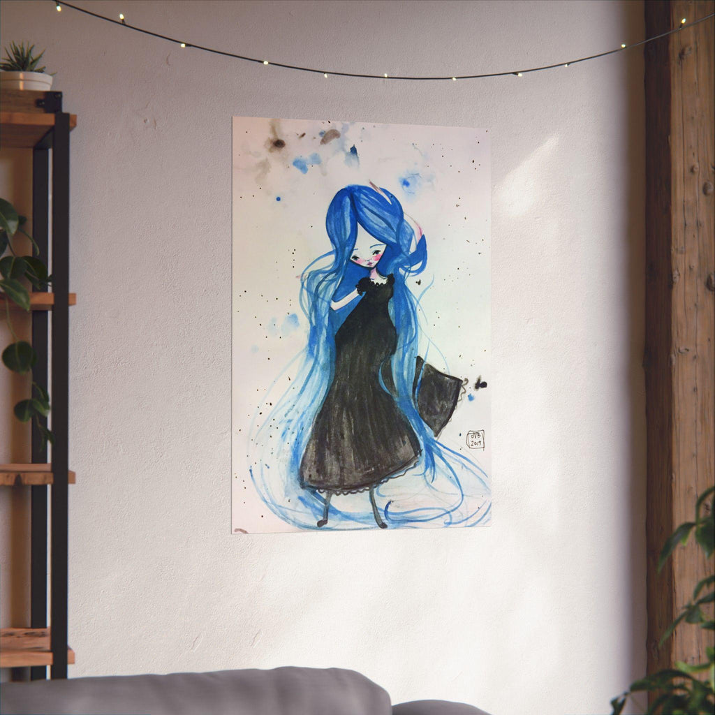 Rapunzel in Blue · Poster Print