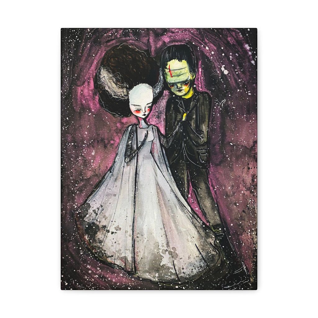 The Monster and His Bride · Canvas Print