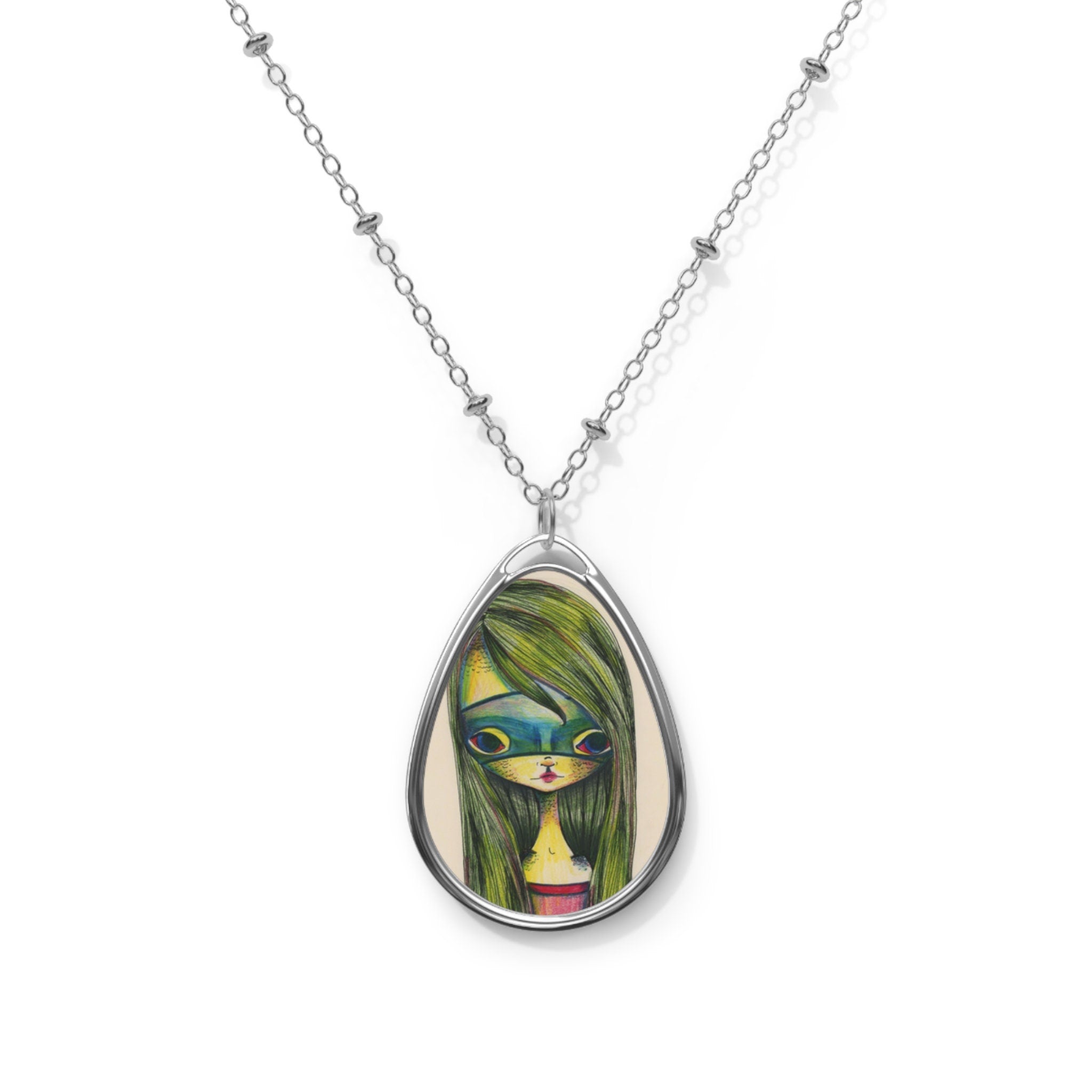 Green Girl Oval · Necklace