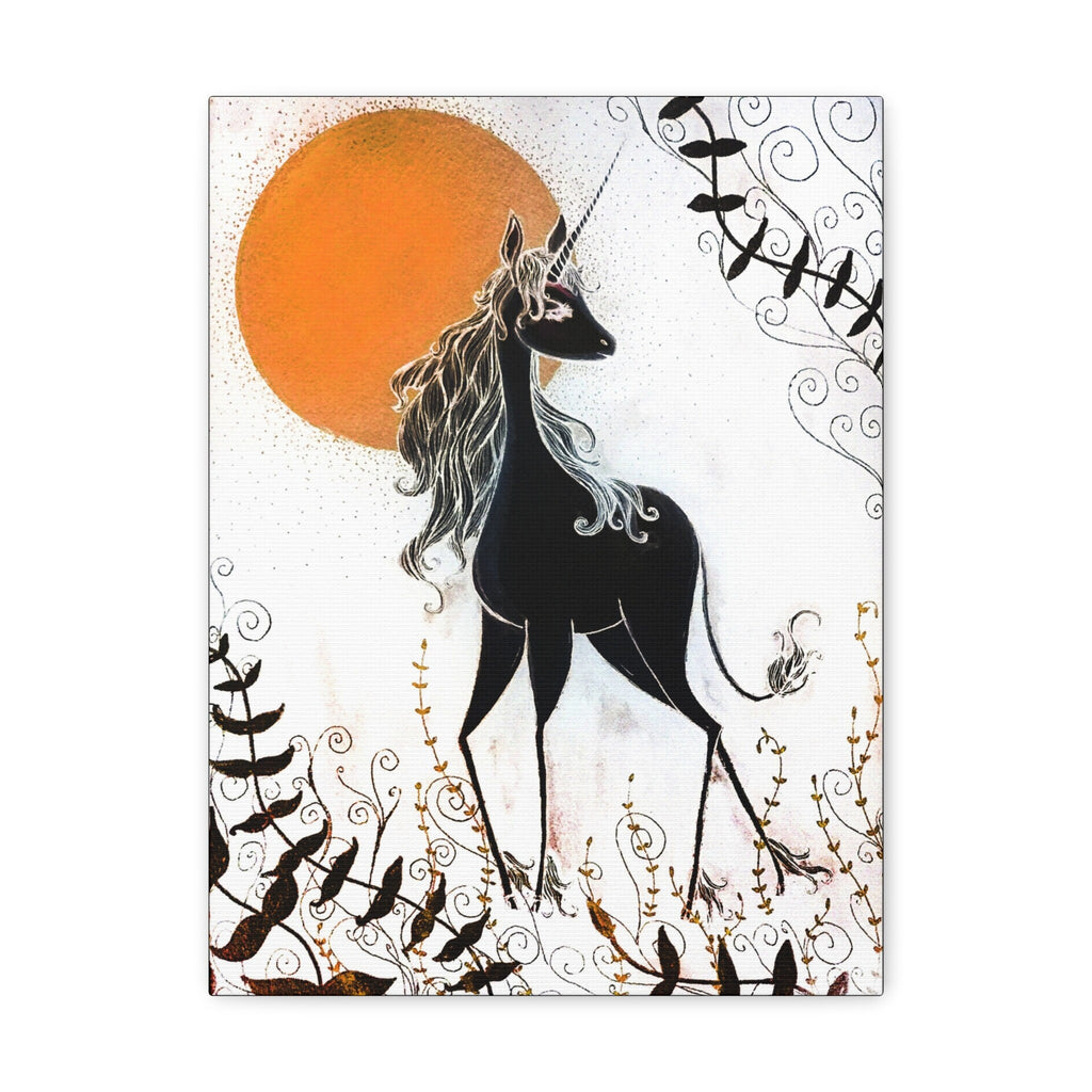 The Last Unicorn Inverted · Canvas Print