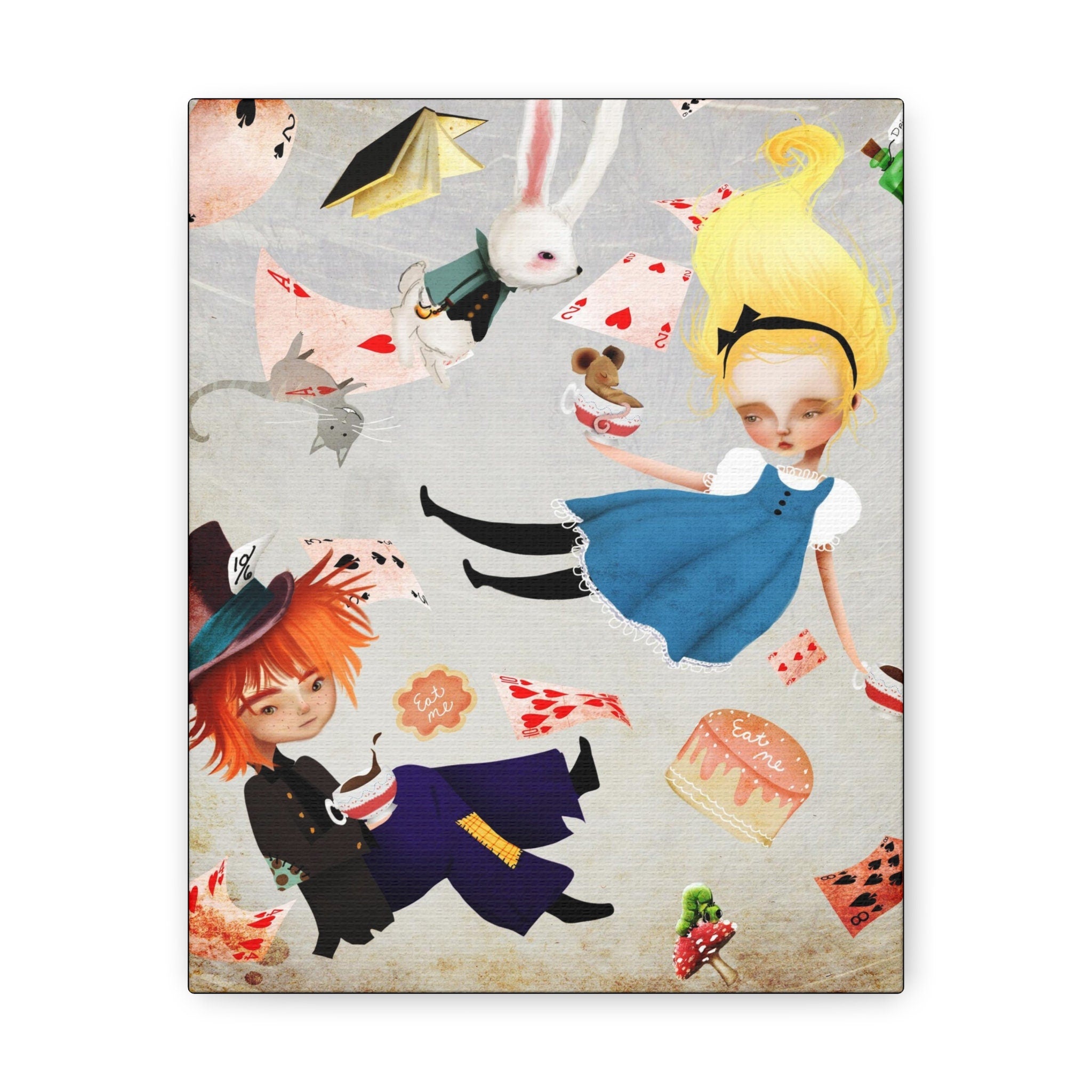 Alice and the Caterpillar · Canvas Print