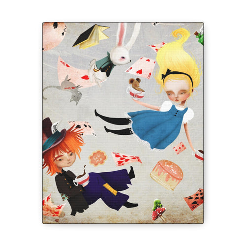 Alice and the Caterpillar · Canvas Print