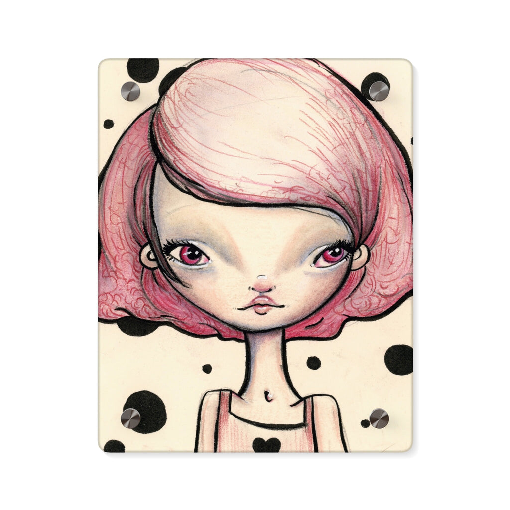 Pink Girl Acrylic Wall Art Panel · Acrylic Print
