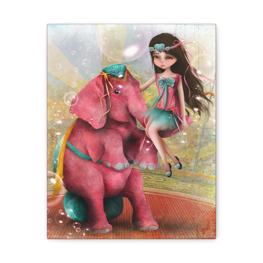 Chelsea and Lady Beatriz the Pink Elephant · Canvas Print