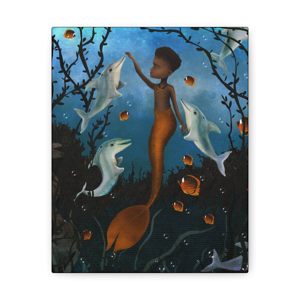 Golden Merman · Canvas Print