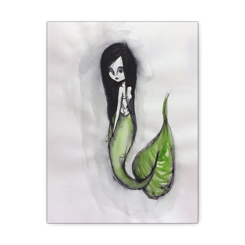 Green Mermaid · Canvas Print