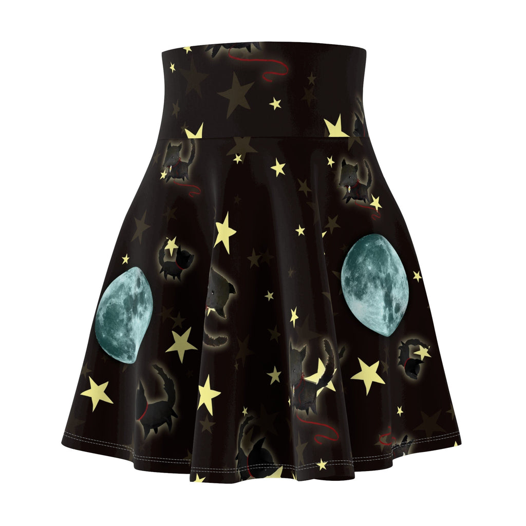 Little Baby Wolf, Moon and Stars Women's Skater Skirt · Apparel