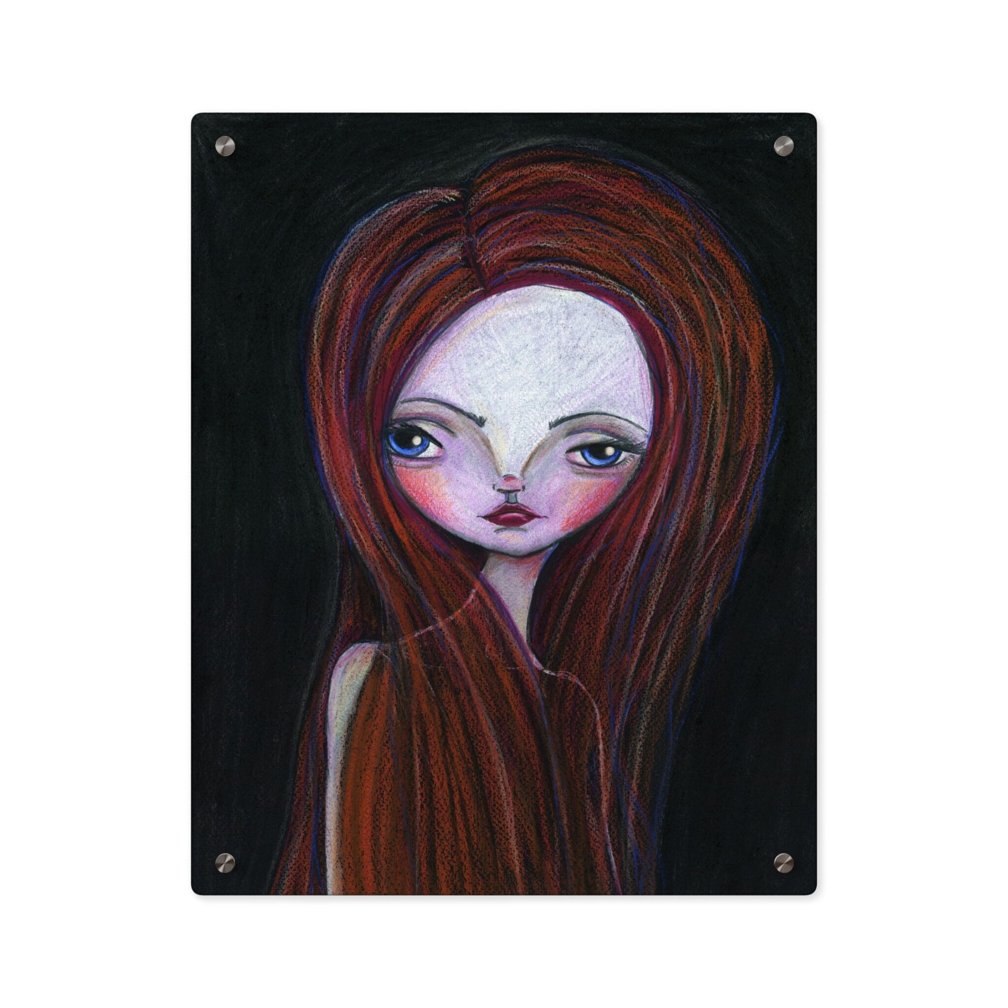Lady in Red Acrylic Wall Art Panel · Acrylic Print