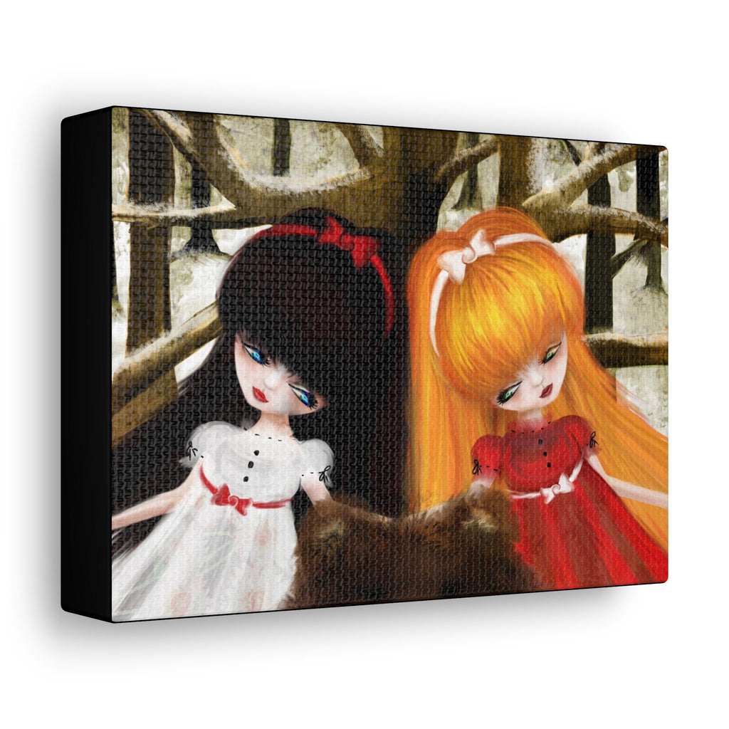 Snow White and Rose Red · Canvas Print
