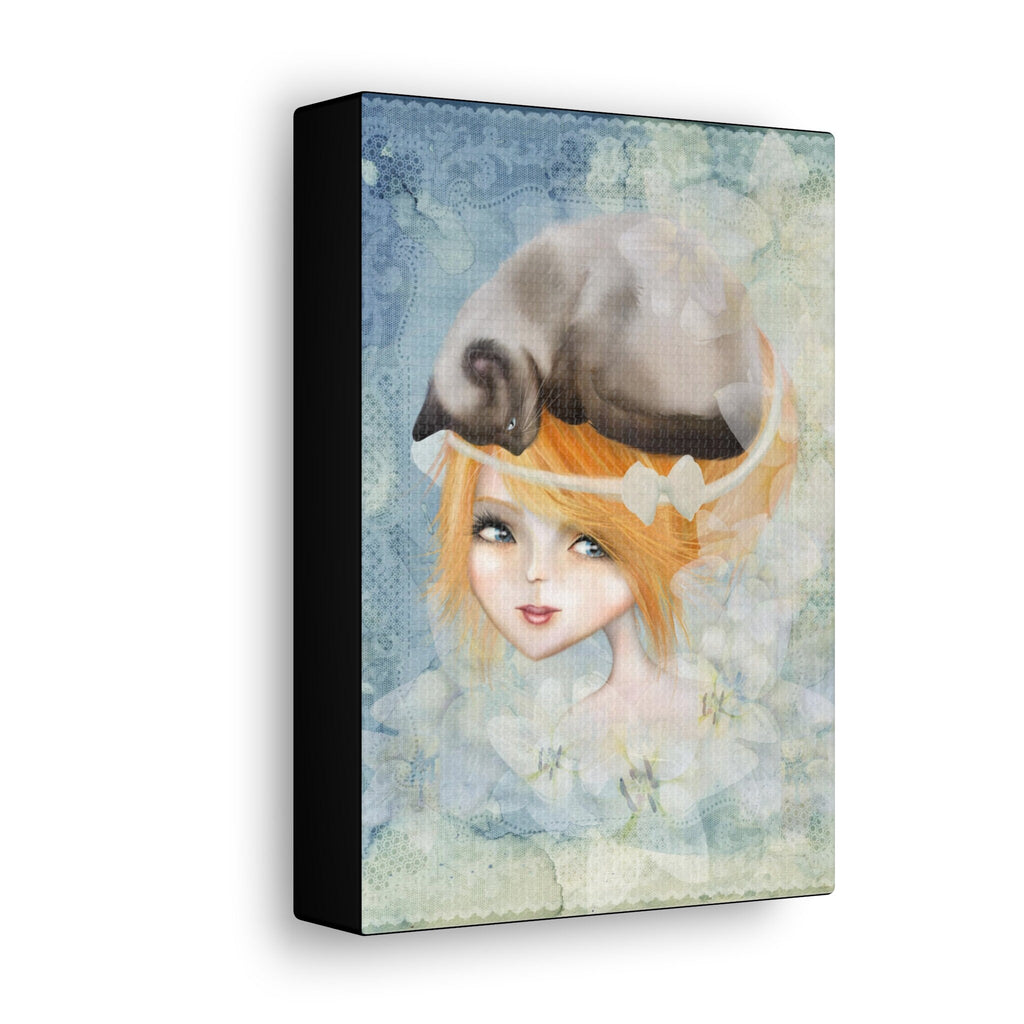 Mr. Minkerton and I in Blue · Canvas Print