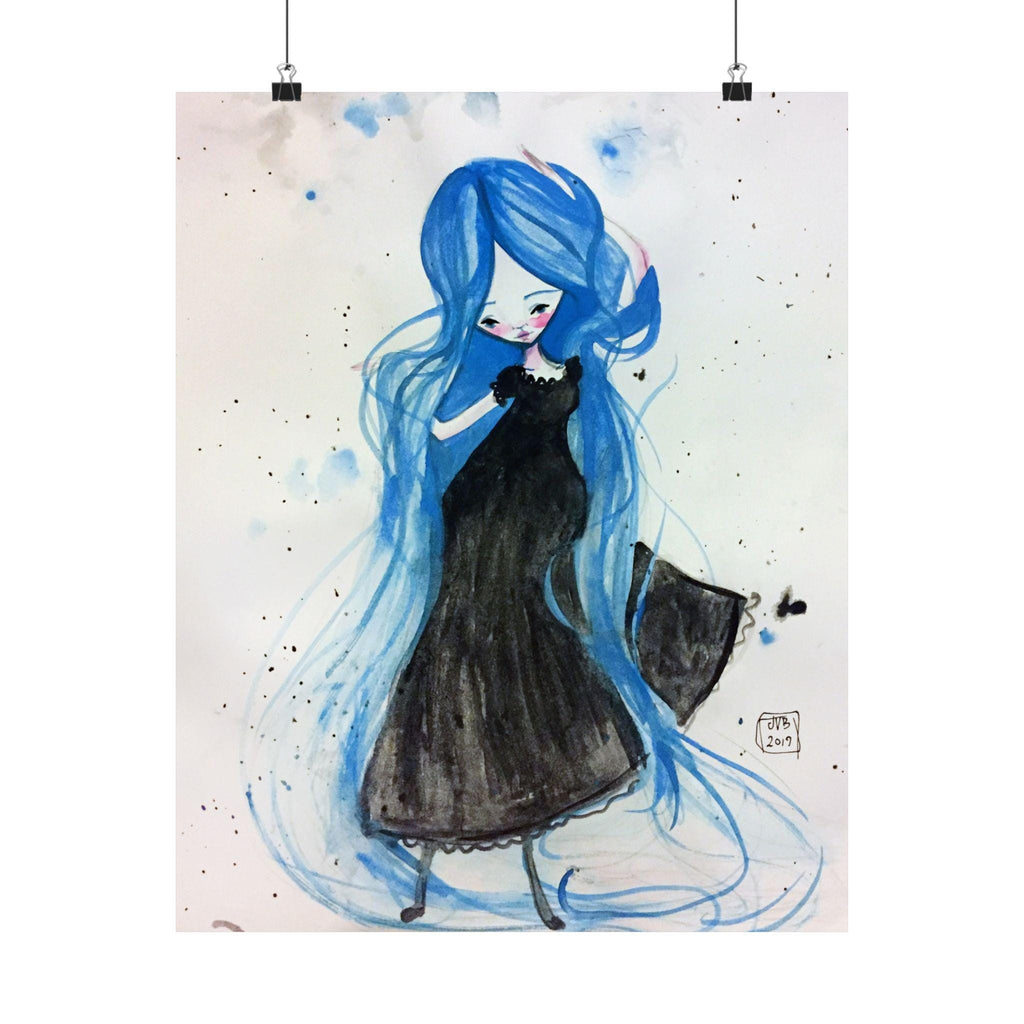 Rapunzel in Blue · Poster Print