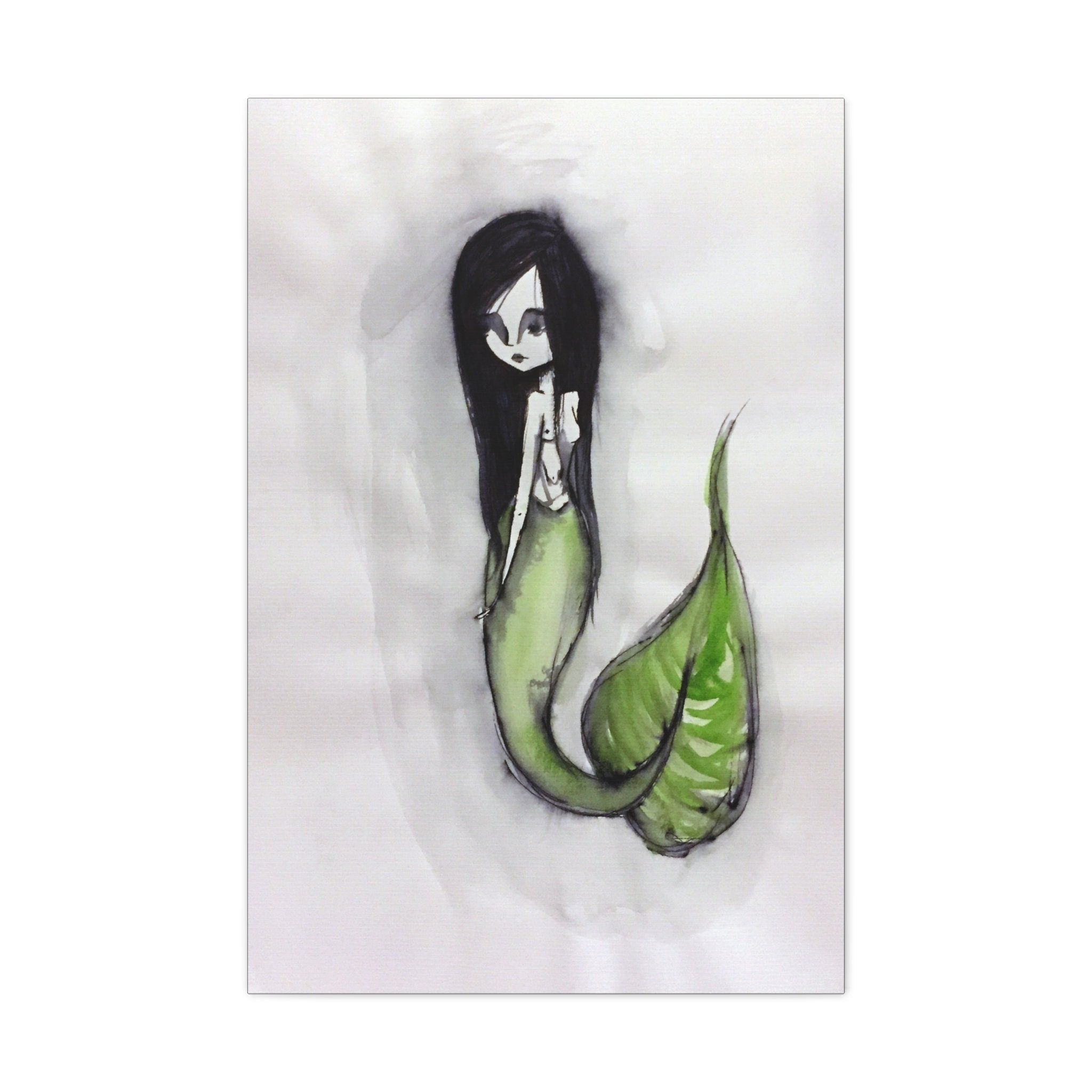 Green Mermaid · Canvas Print