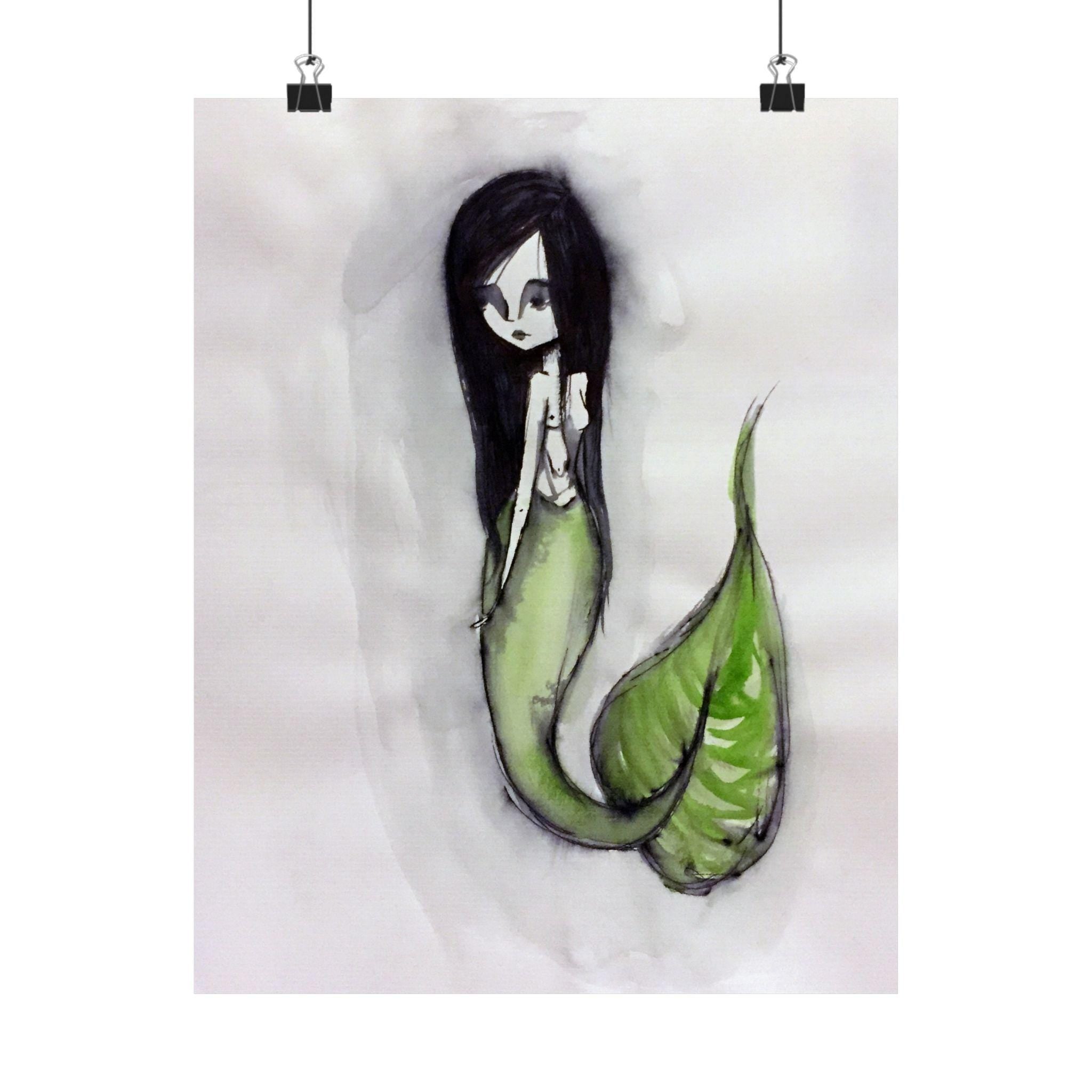 Green Mermaid · Poster Print