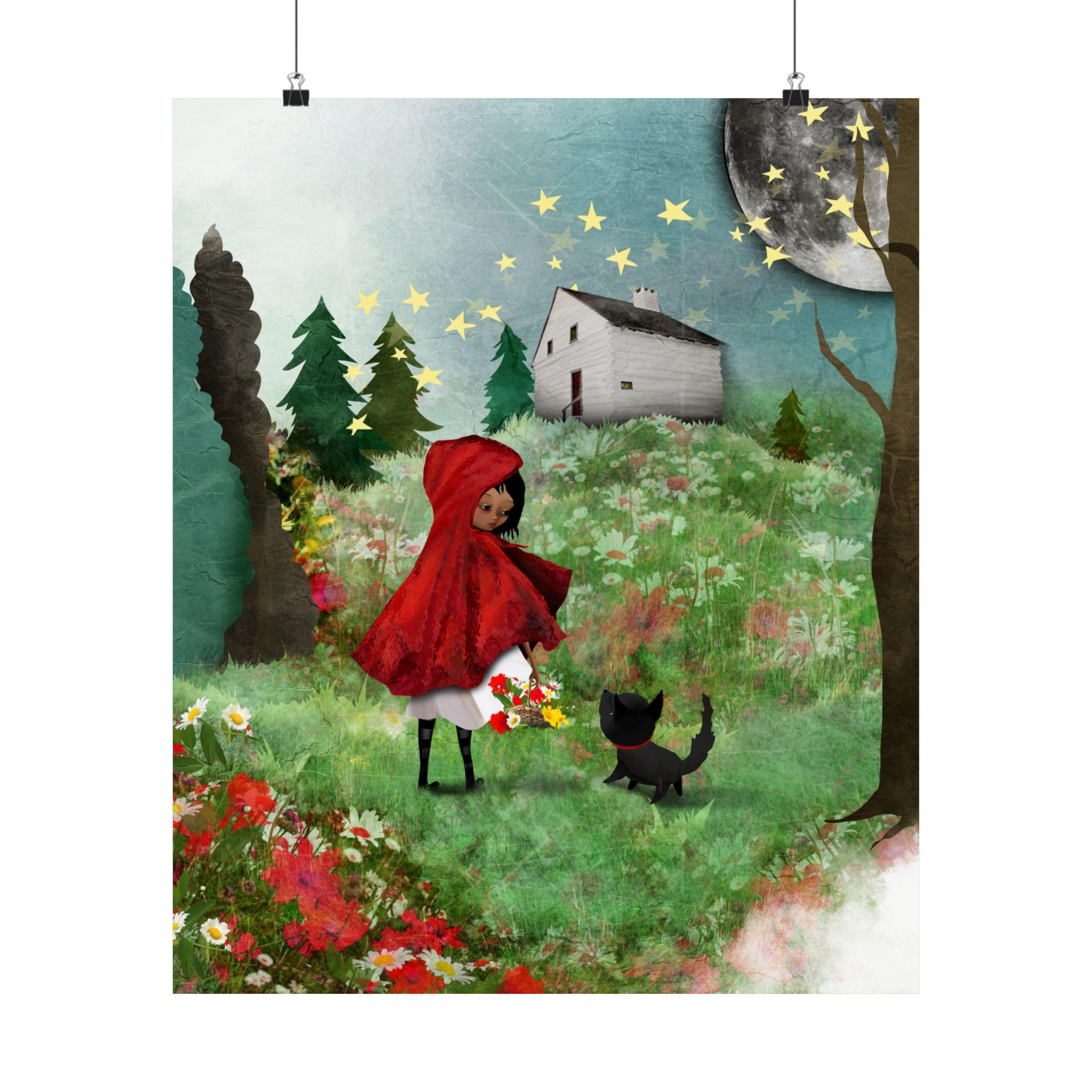 Red Riding Hood and the Wolf · Poster Print