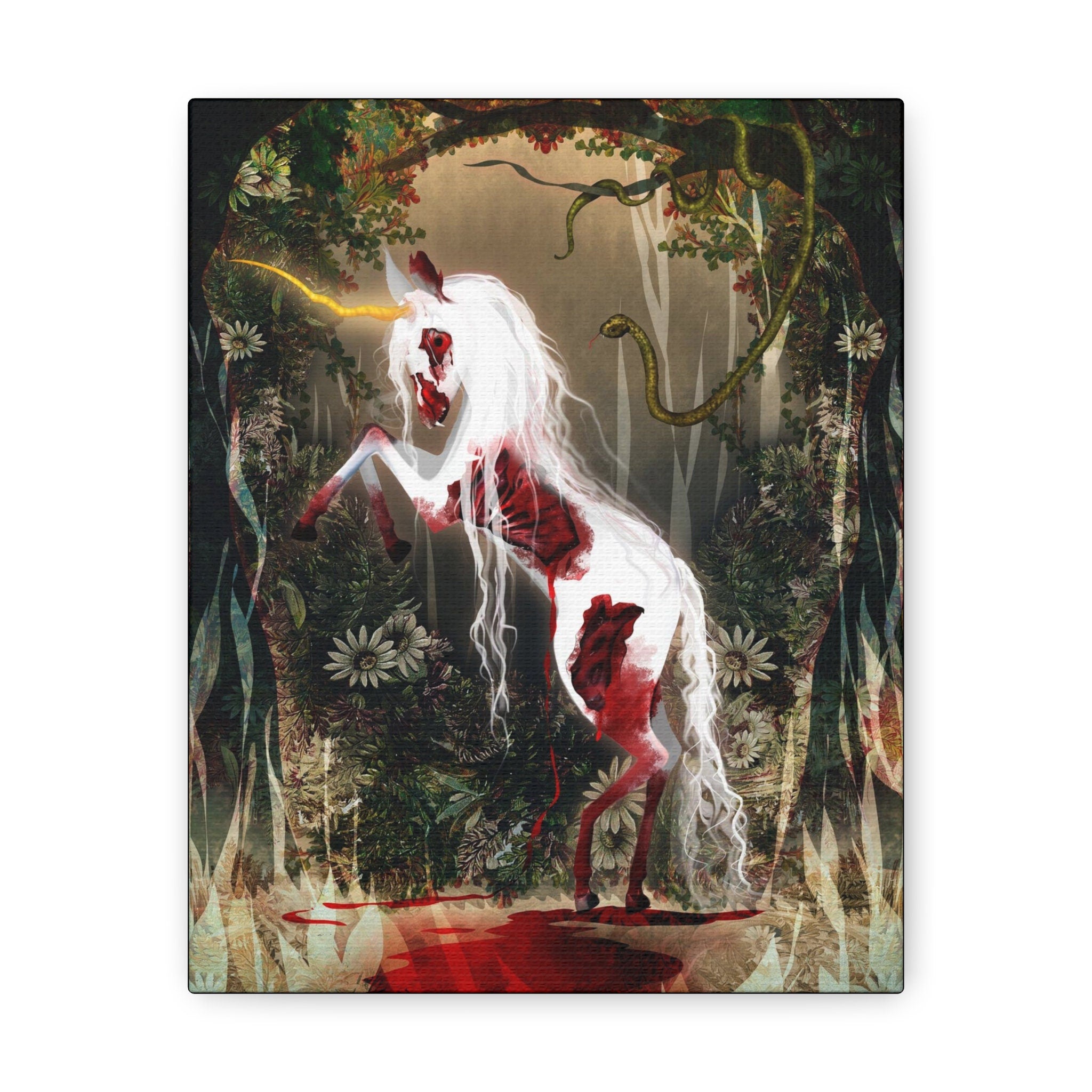 Dark Unicorn · Canvas Print