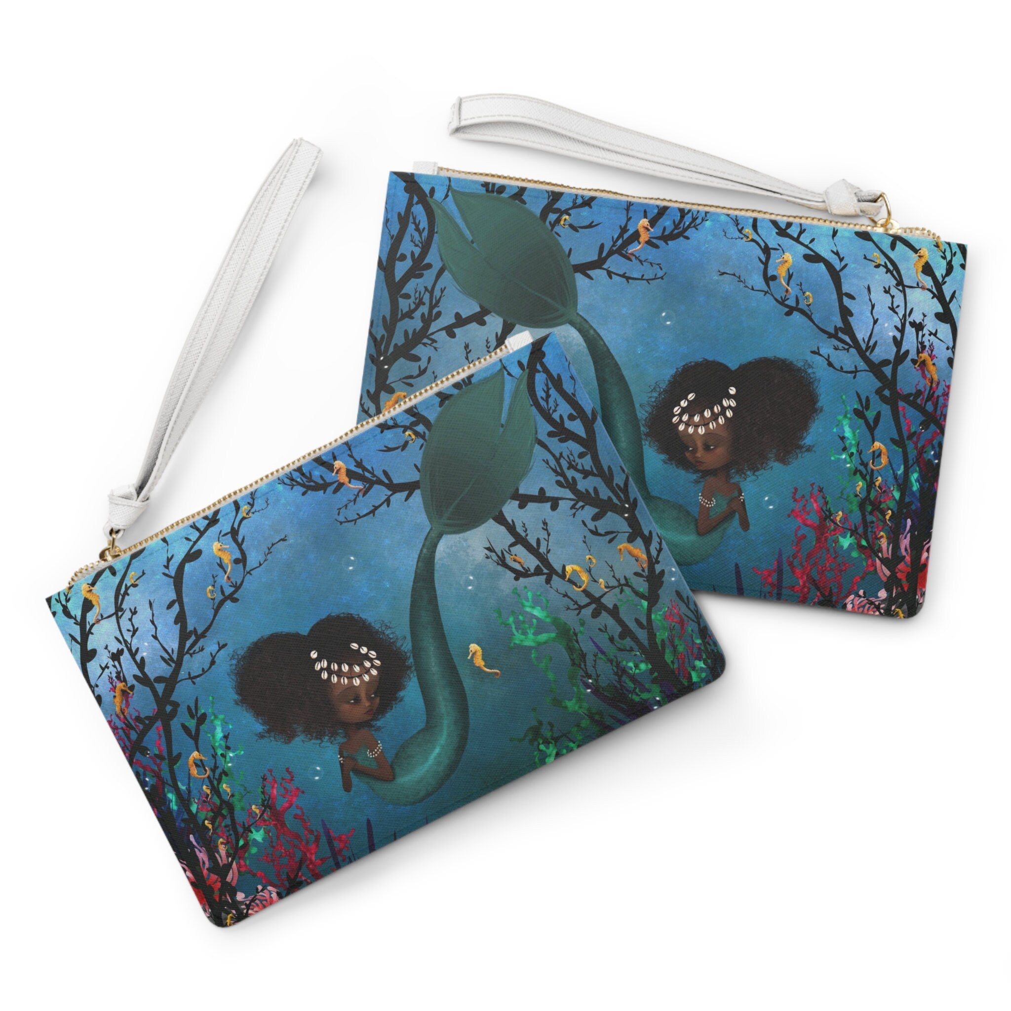 Teal Mermaid · Clutch Bag