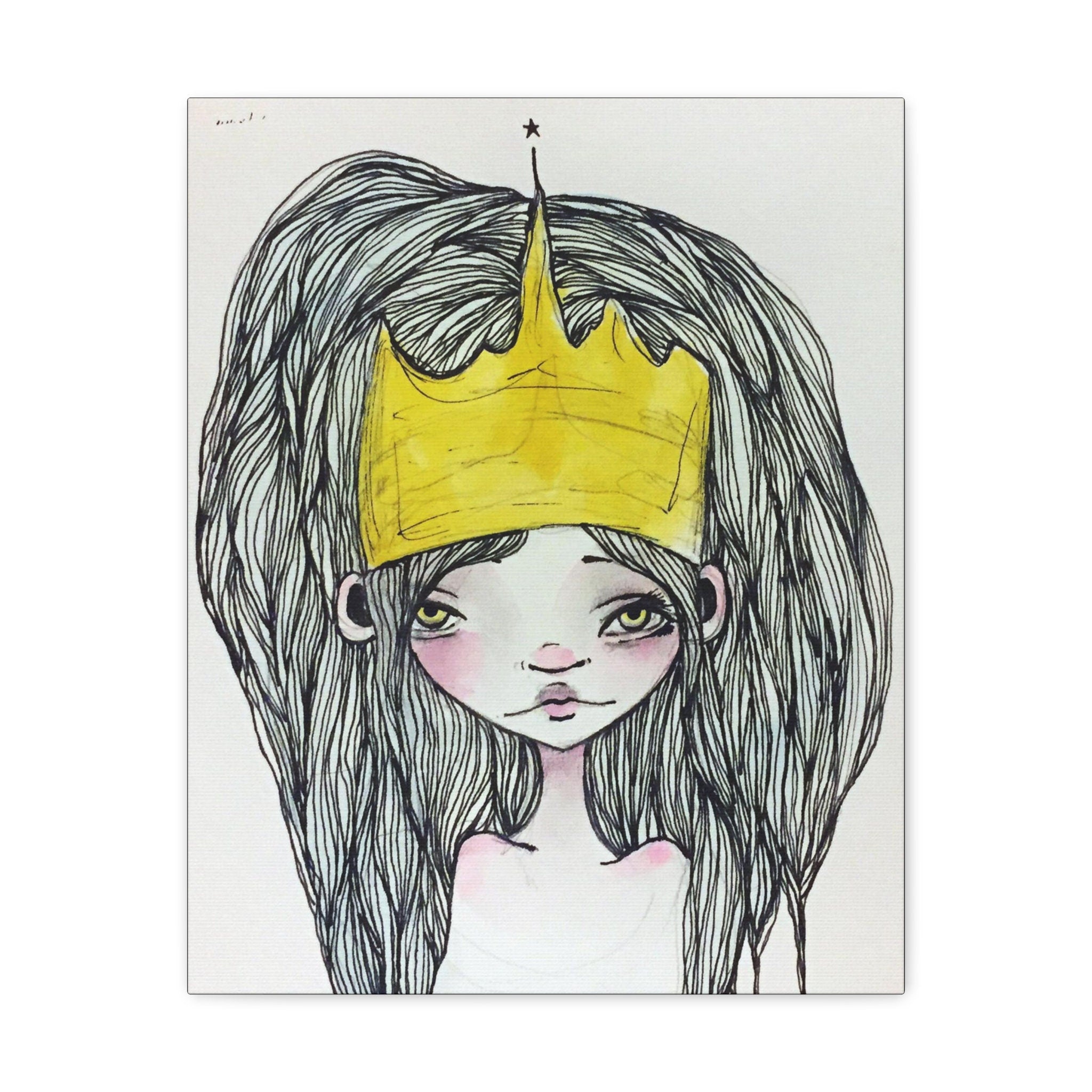 Crowned Princess · Canvas Print