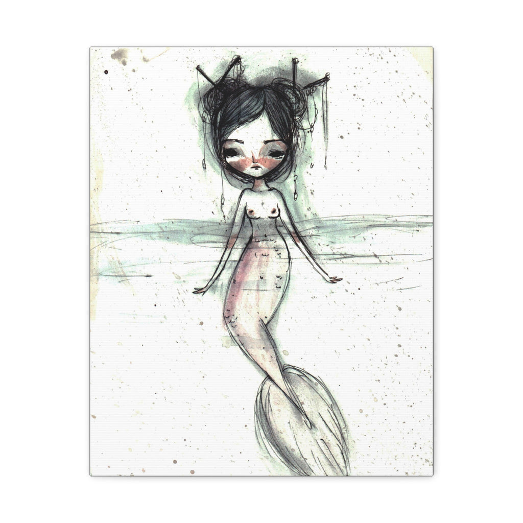 Watercolor Mermaid 2 · Canvas Print