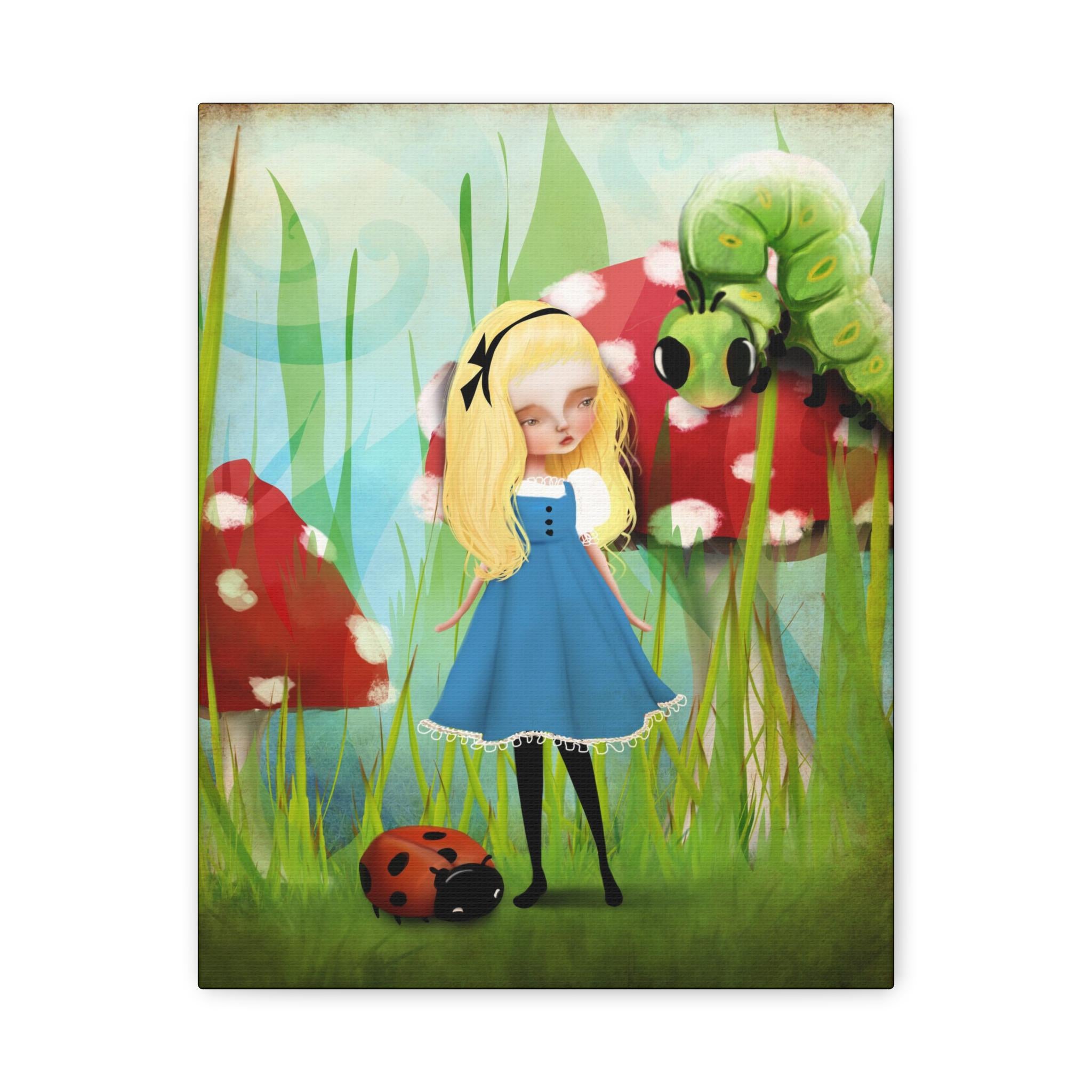 Alice and the Caterpillar Museum Wrap · Canvas Print