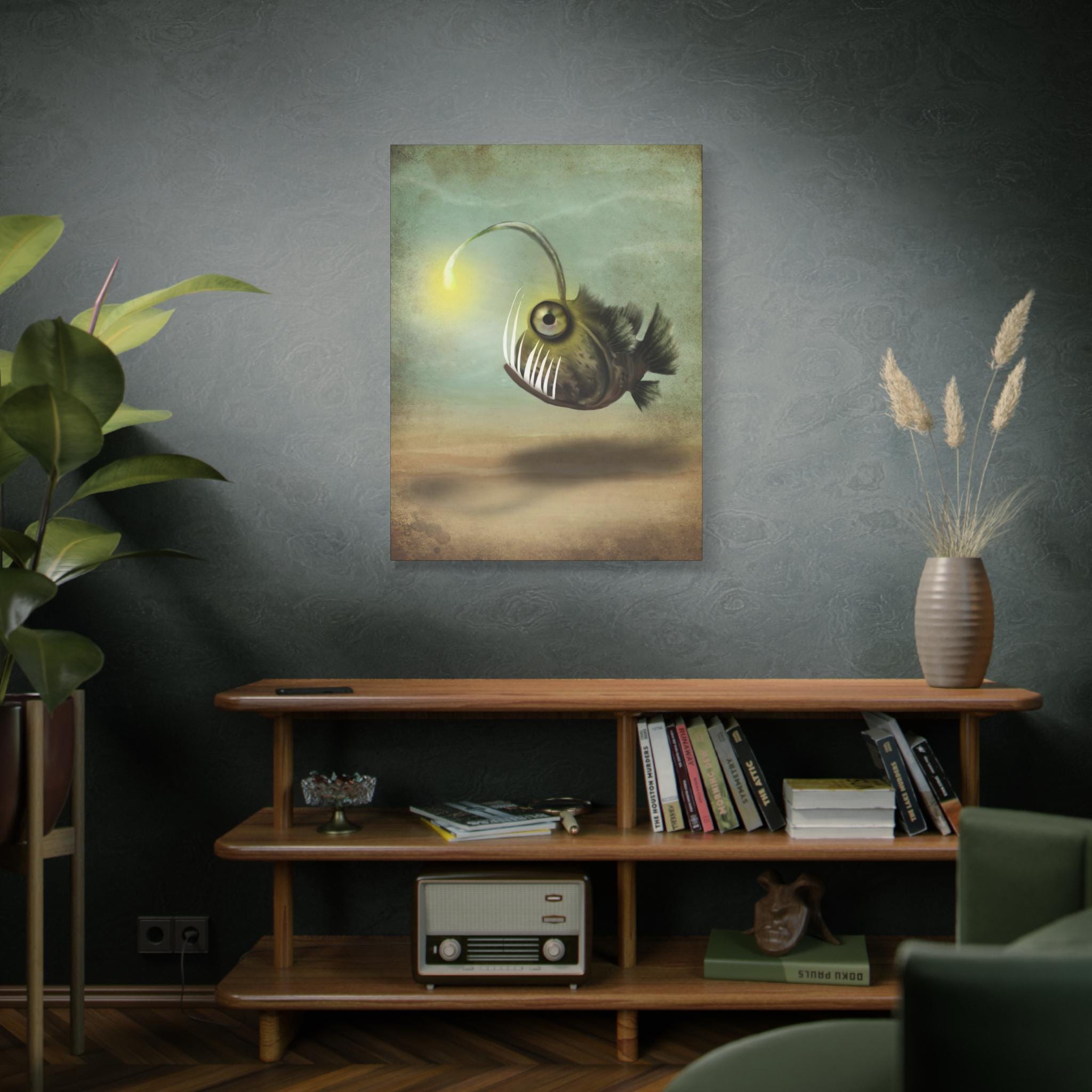 Mr. Fishy on his own · Canvas Print
