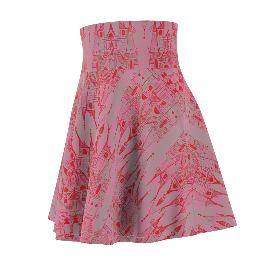 Cinderellas Castle in Neon Pink Women's Skater Skirt · Apparel
