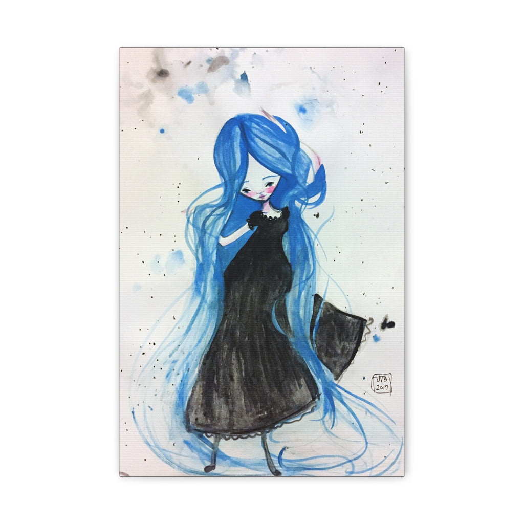 Rapunzel in Blue · Canvas Print