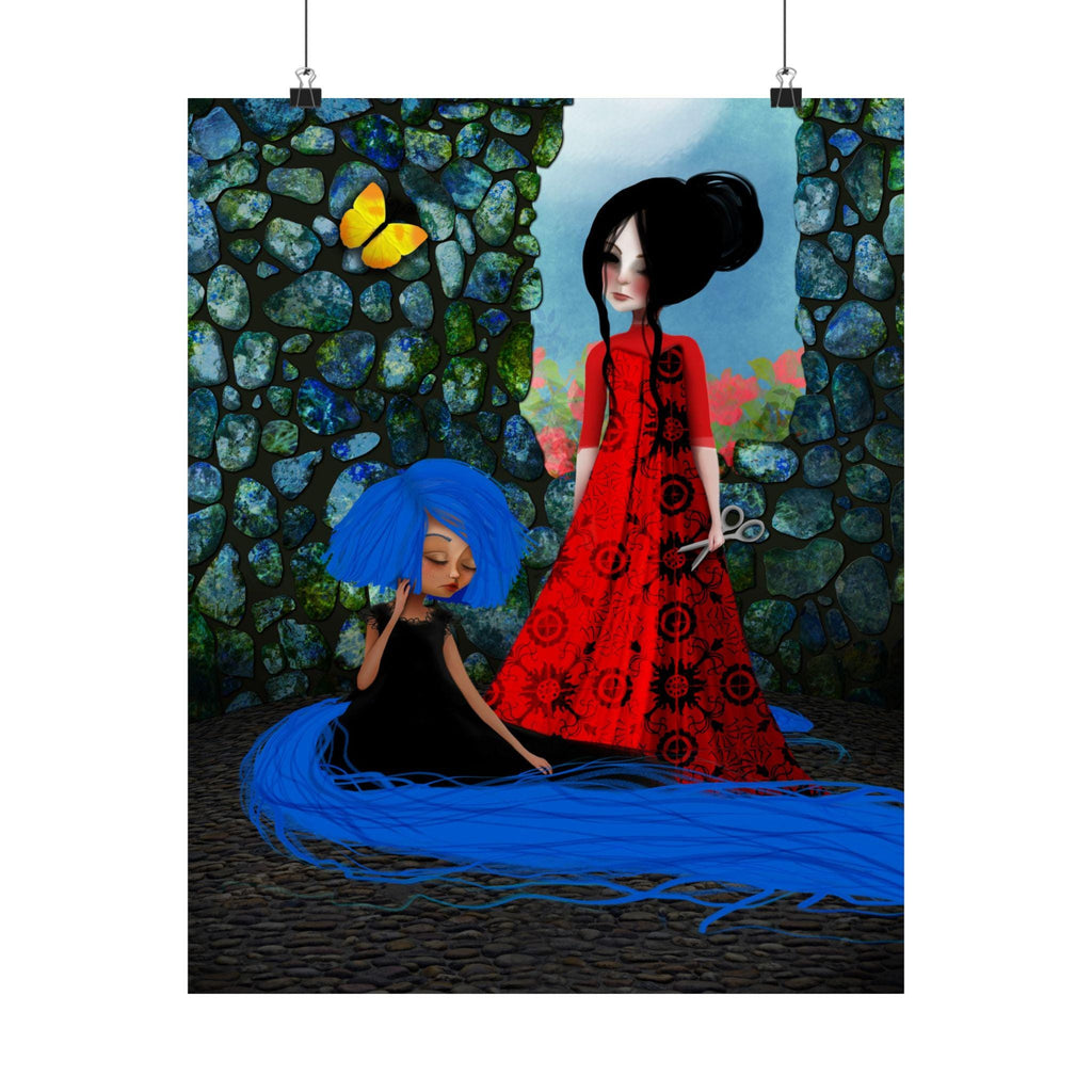 Rapunzel and the Witch · Poster Print