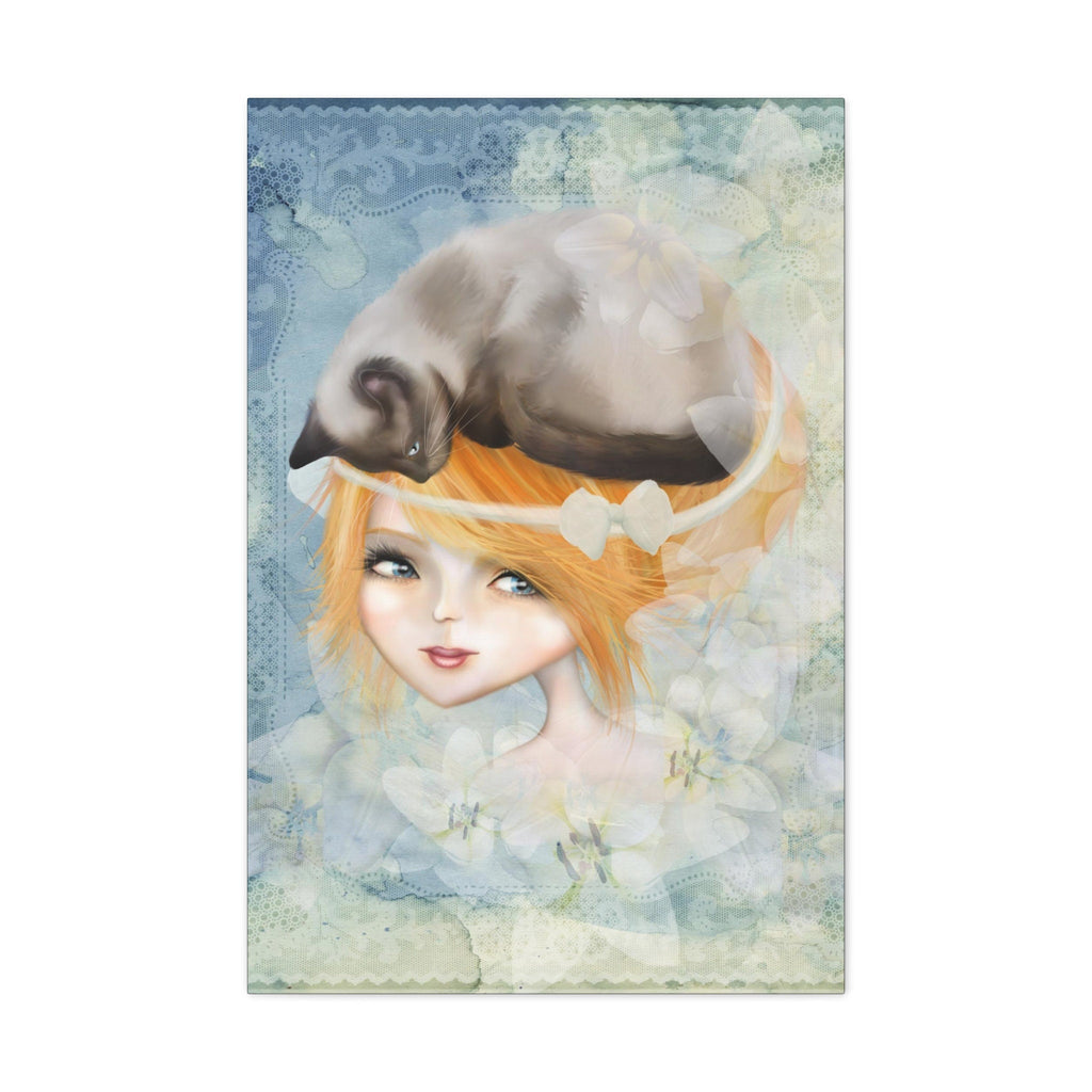 Mr. Minkerton and I in Blue · Canvas Print