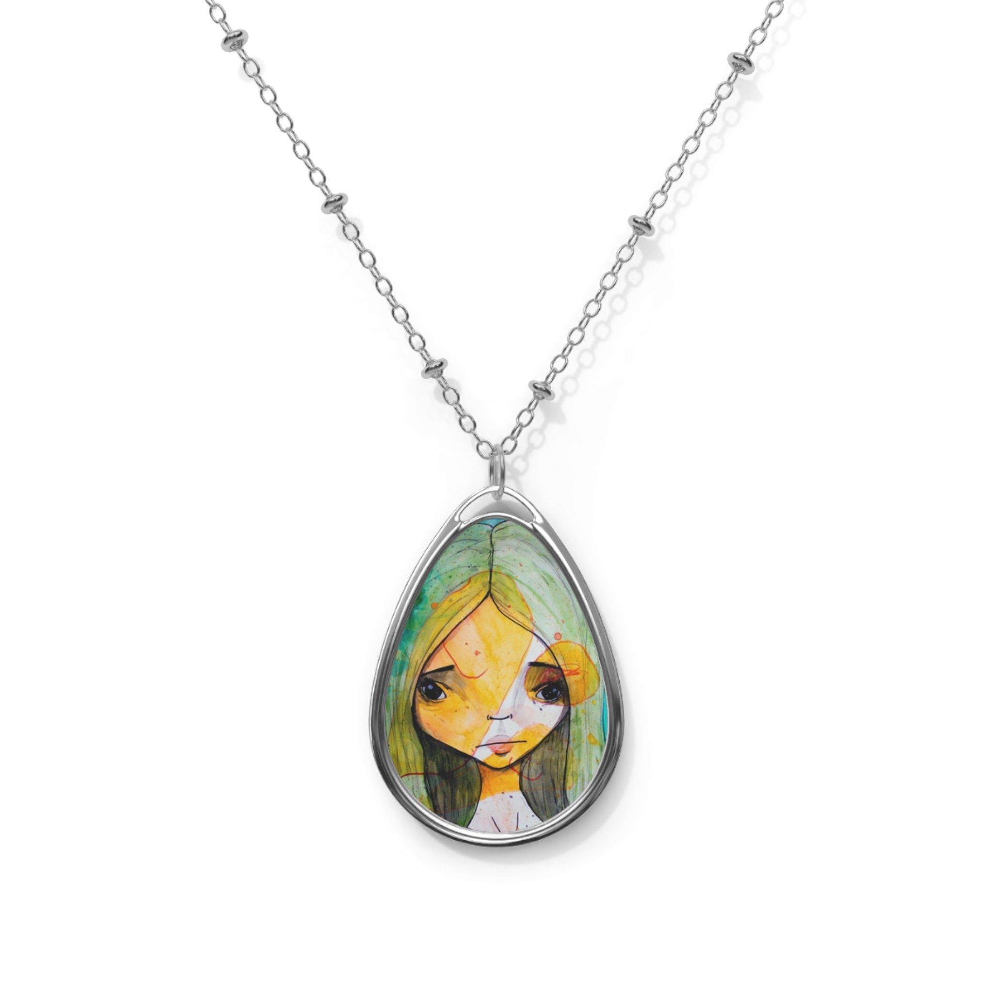 Green Juneau Dreams Oval · Necklace