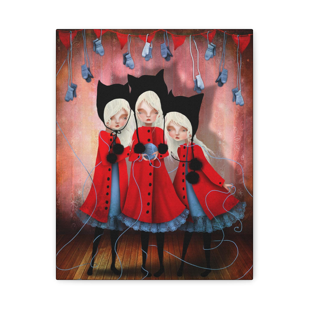 Three Little Kittens who Lost Their Mittens · Canvas Print