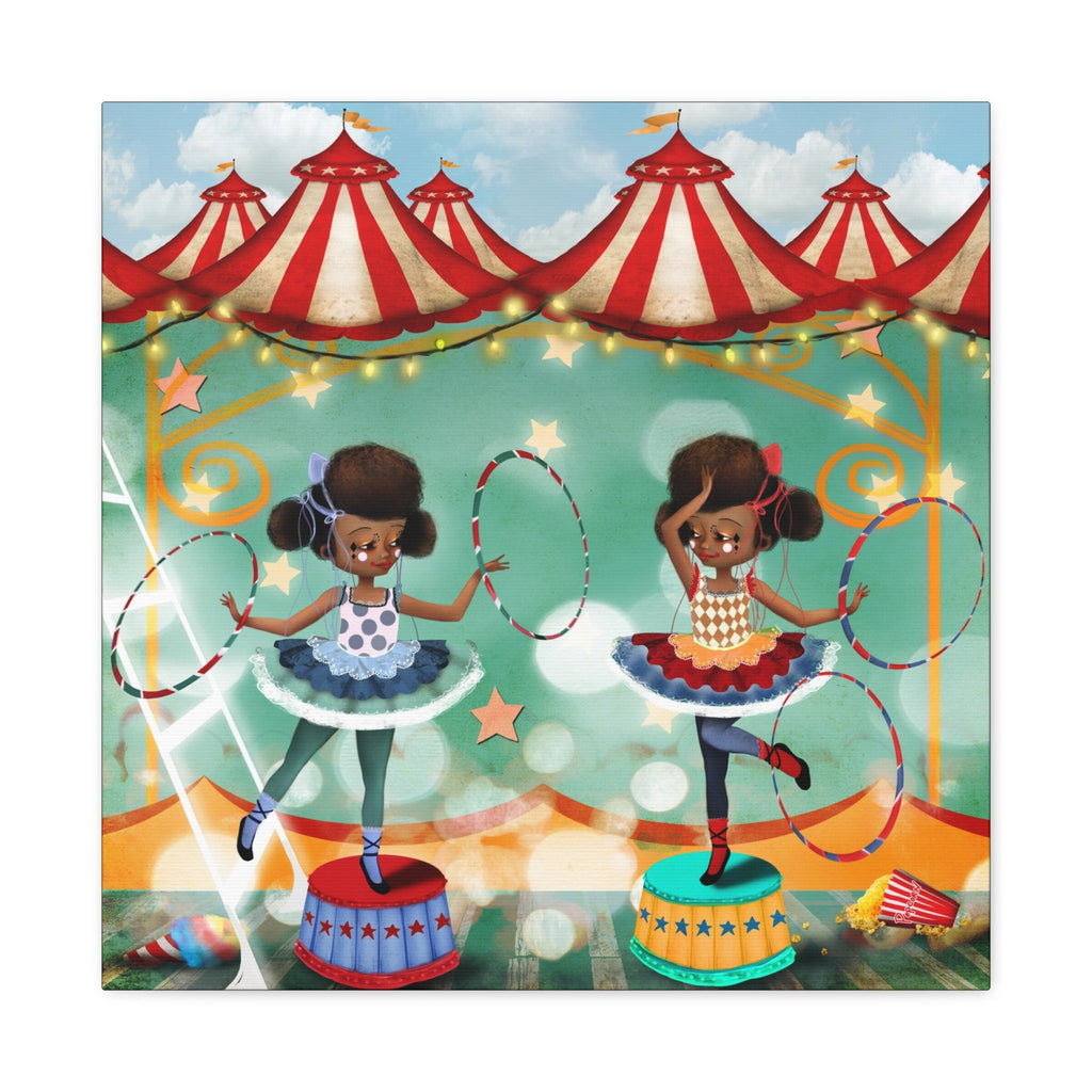 Little and Big Sister · Canvas Print