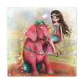 Chelsea and Lady Beatriz the Pink Elephant · Canvas Print