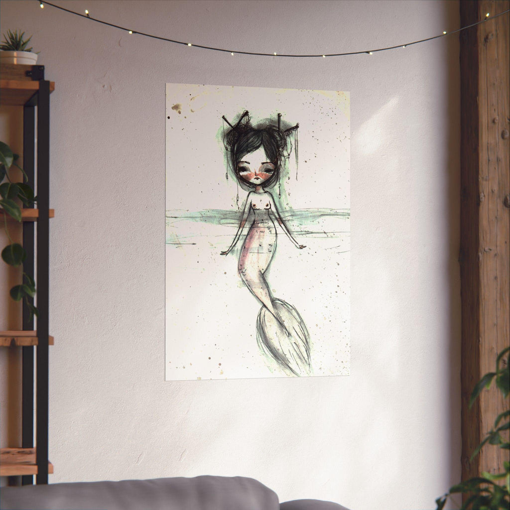 Watercolor Mermaid II · Poster Print
