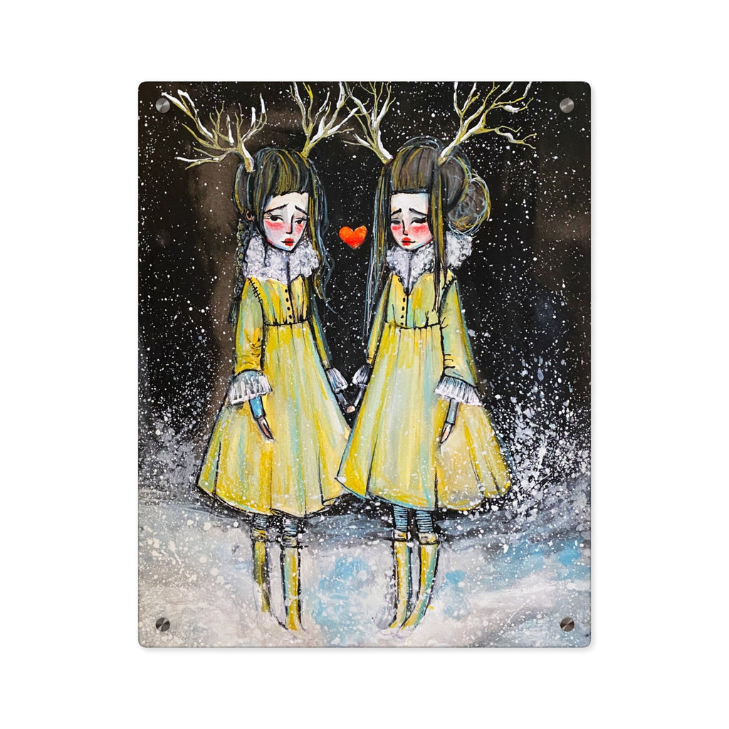 Winter Sisters Acrylic Wall Art Panel · Acrylic Print