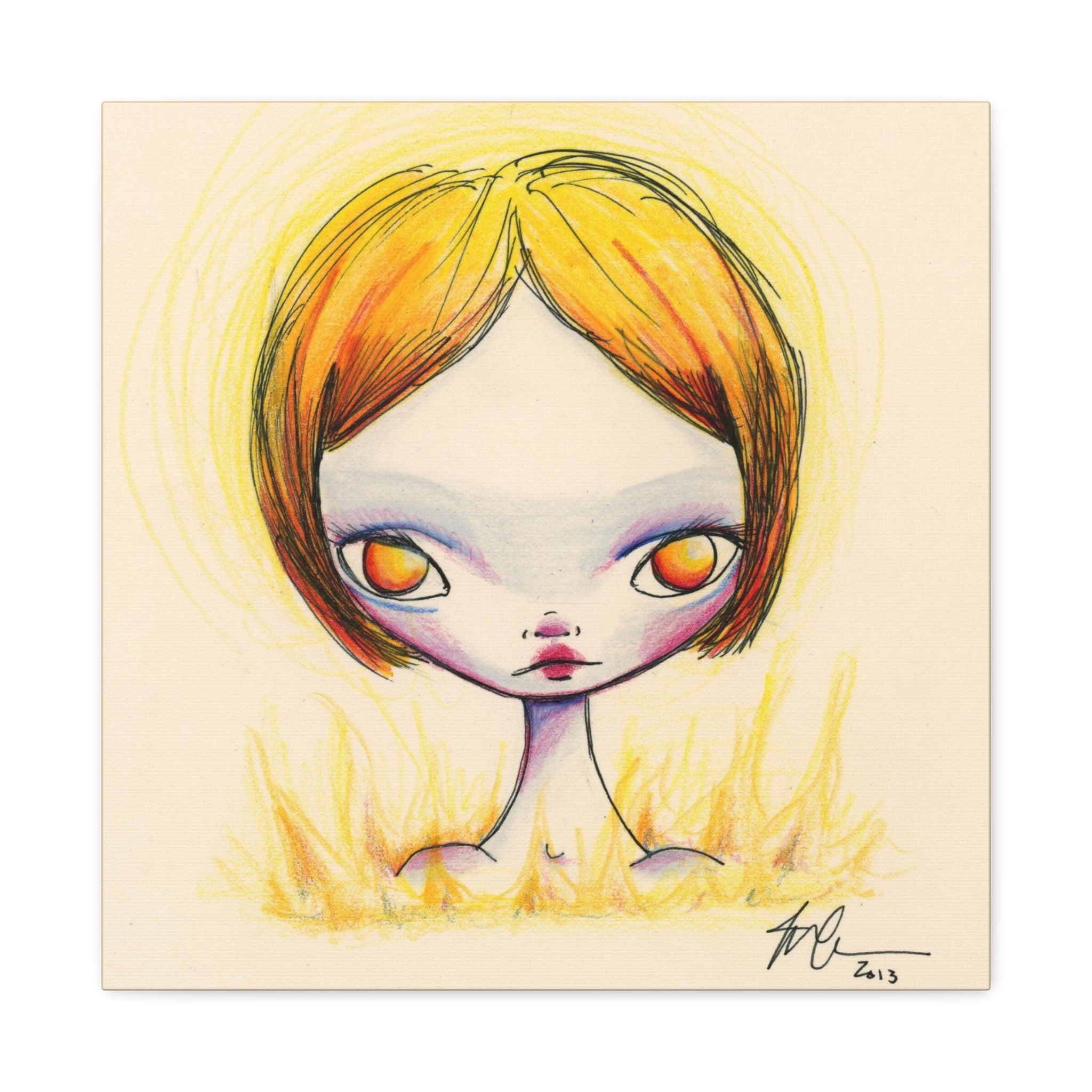 Fire Girl · Canvas Print