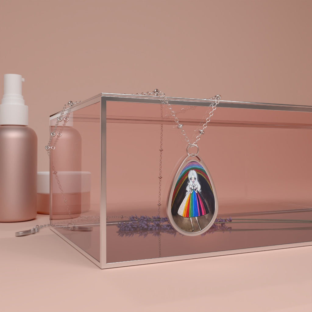 Babe Rainbow Oval · Necklace