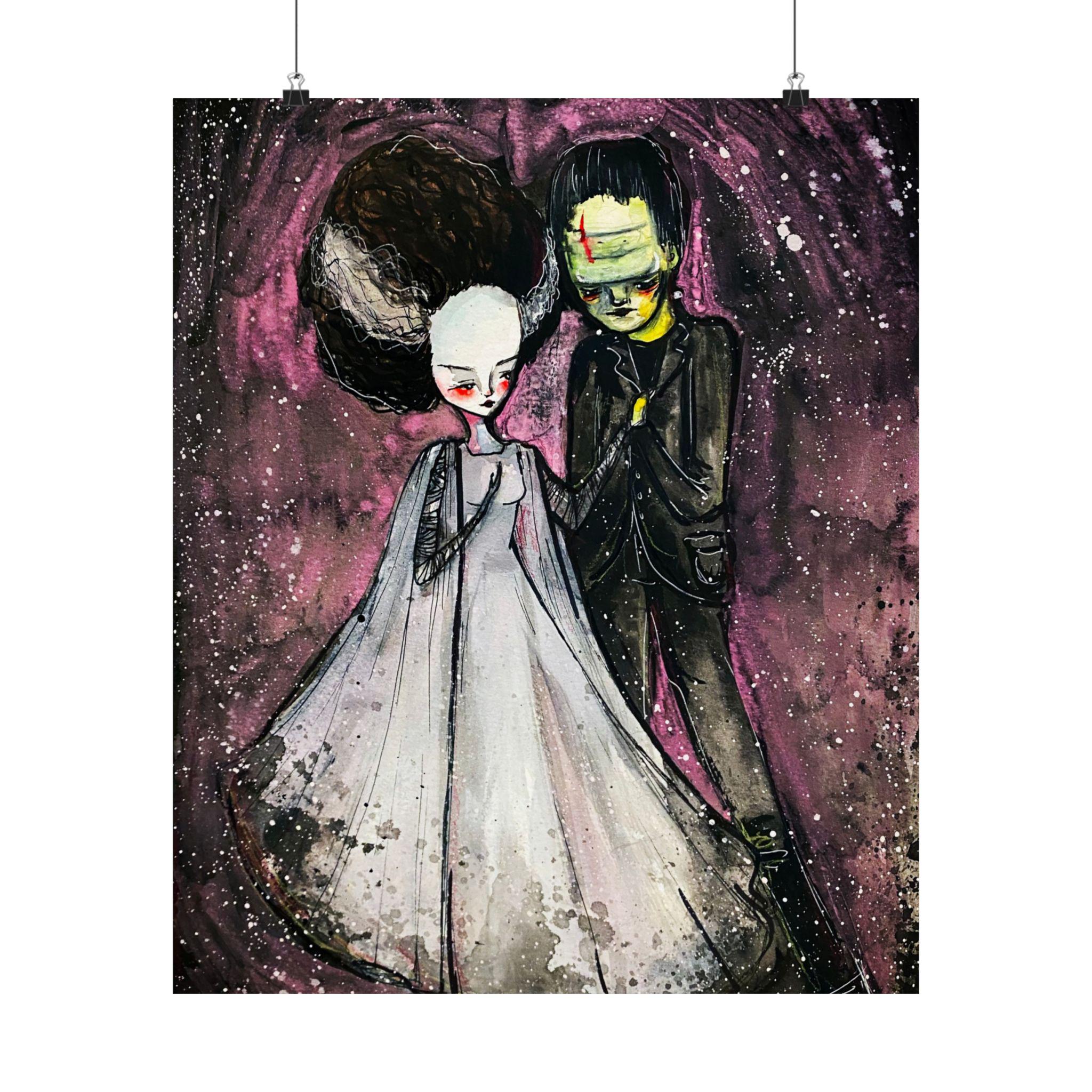 The Monster and his Bride · Poster Print