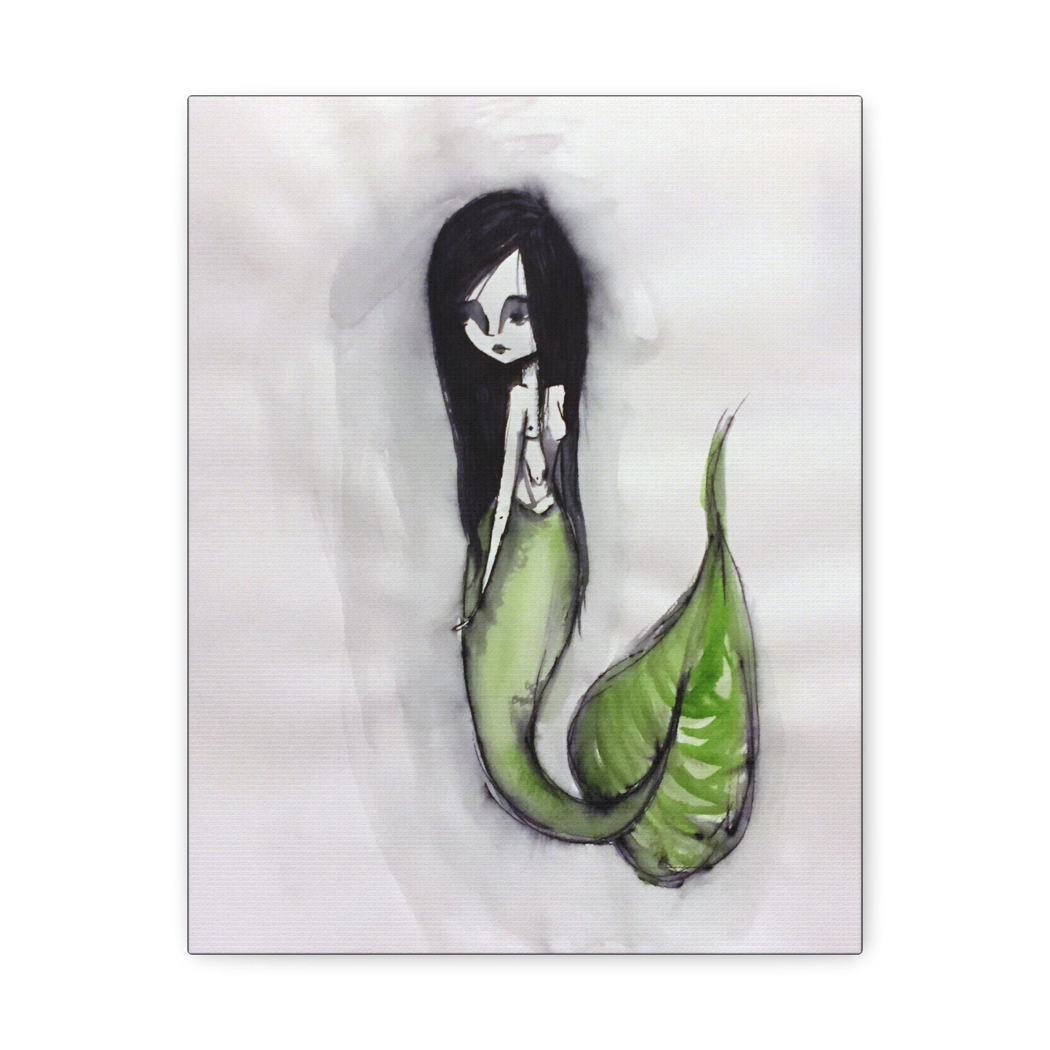Green Mermaid · Canvas Print